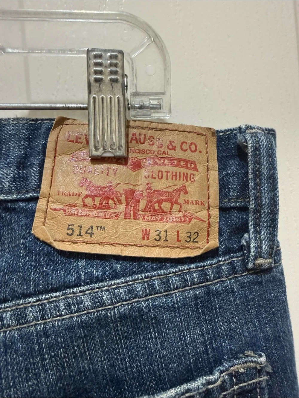Levi's 514s Slim Straight Jeans in Indigo Blue 31x32